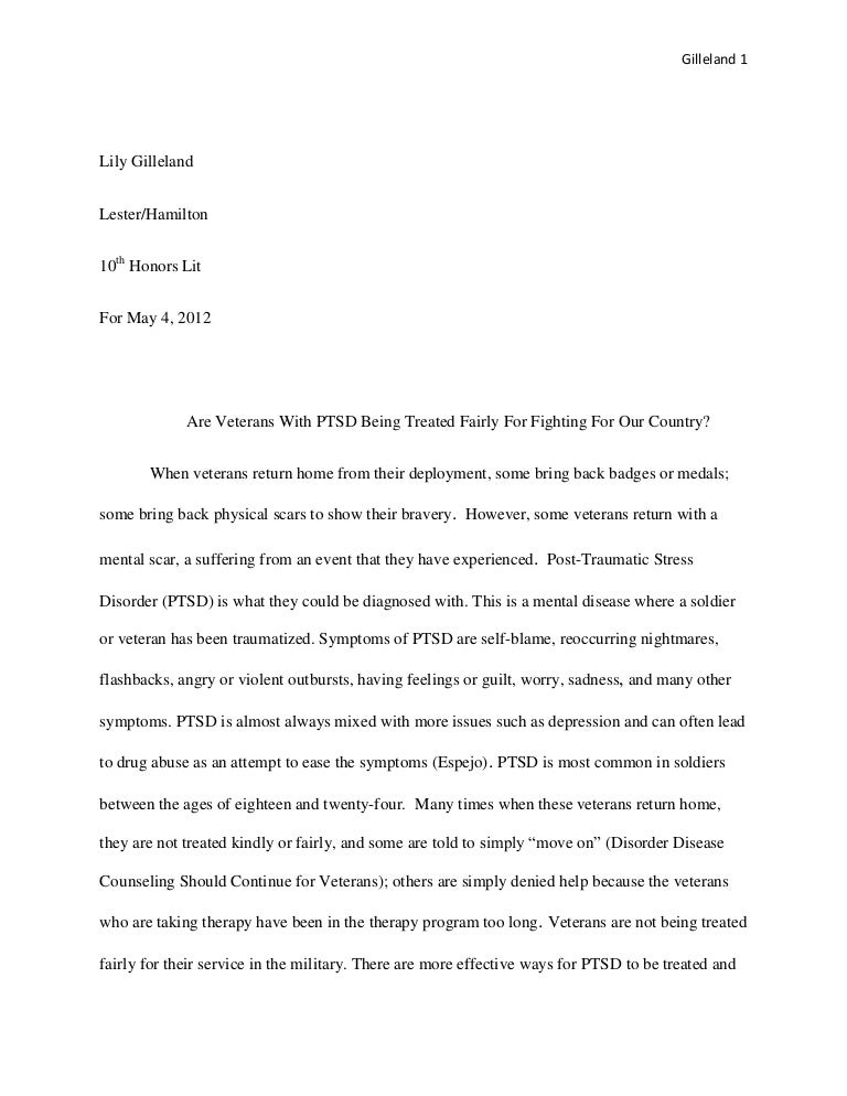 what is a veteran essay