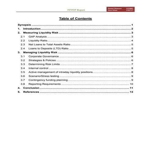 Measuring and Managing Liquidity Risk