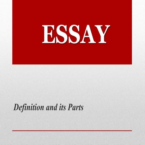 Essay and Its Parts