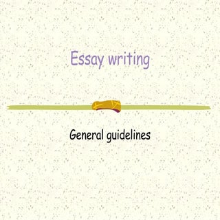 Essay Writing