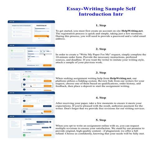 Essay-Writing Sample Self Introduction Intr