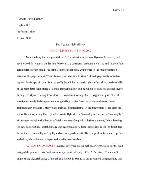 Ad analysis essay