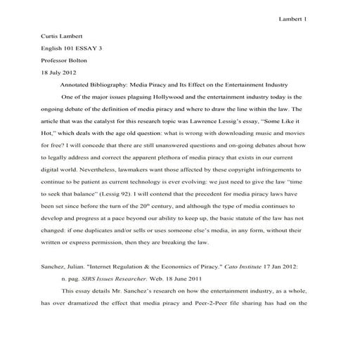 Essay 3 annotated bibliography rough draft 18 july 2012