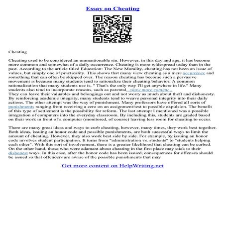 Repercussions Of Cheating In School Essay – QOPCOL