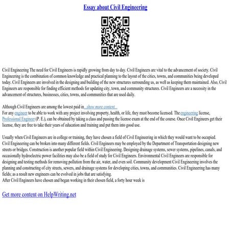 Essay About Engineering PDF
