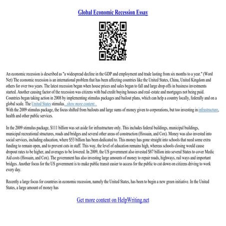 Financial Crises And The Economic Crisis