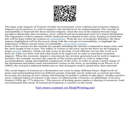 Essay About Ecotourism