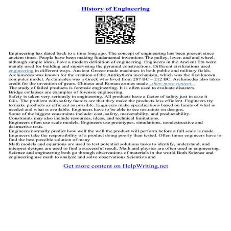 Essay About Engineering