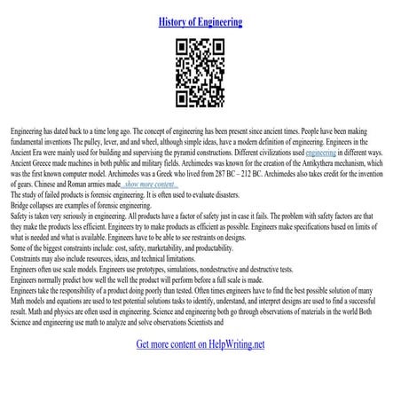 Essay About Engineering