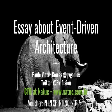 Essay about event driven architecture
