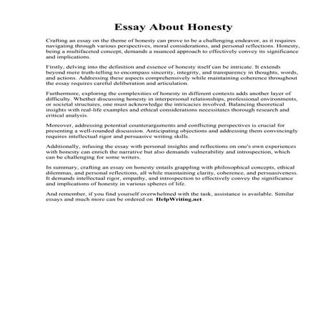 Essay About Honesty.pdf