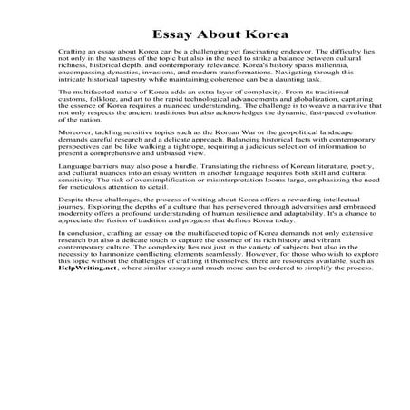 Essay About Korea.pdf