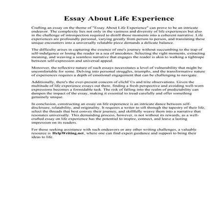 Essay About Life Experience.pdf
