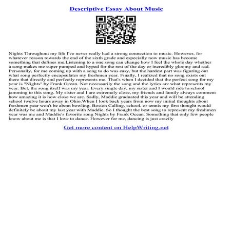 Essay About Music