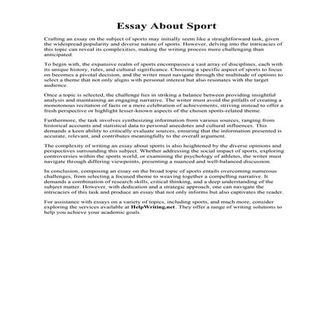 Essay About Sport.pdf