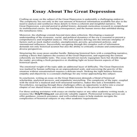 Essay About The Great Depression.pdf