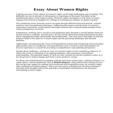Essay About Women Rights.pdf