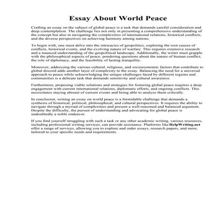 Essay About World Peace.pdf