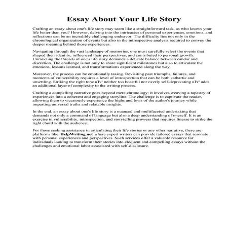 Essay About Your Life Story.pdf