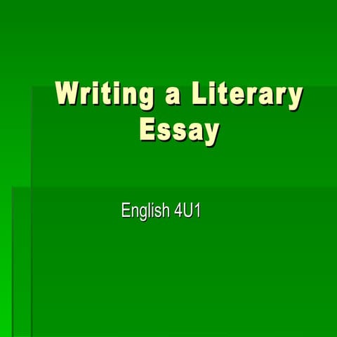 Essay and thesis development 2011