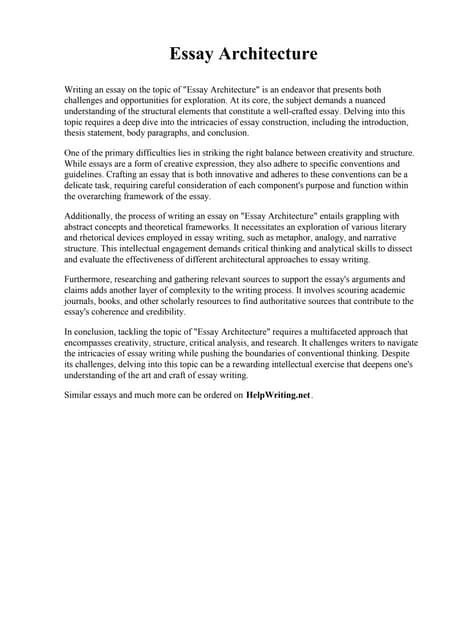 Essays On Architecture.pdf | Design | Fine Art