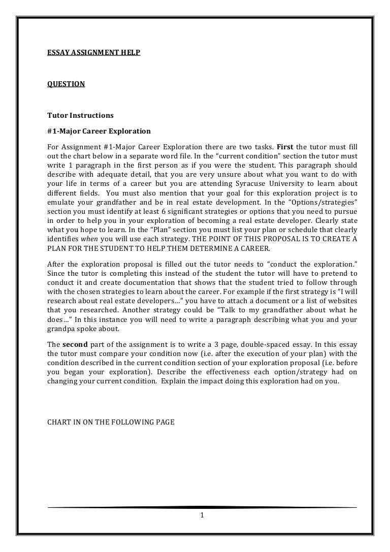 career plans essay
