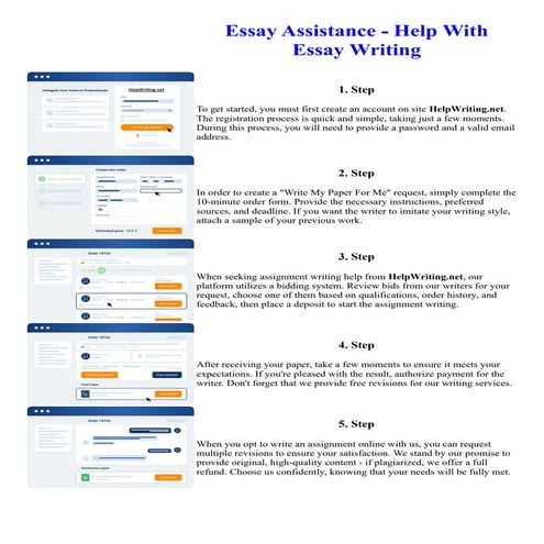 Essay Assistance - Help With Essay Writing