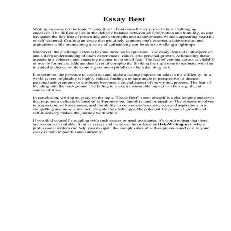 Journal Essay Examples | PDF