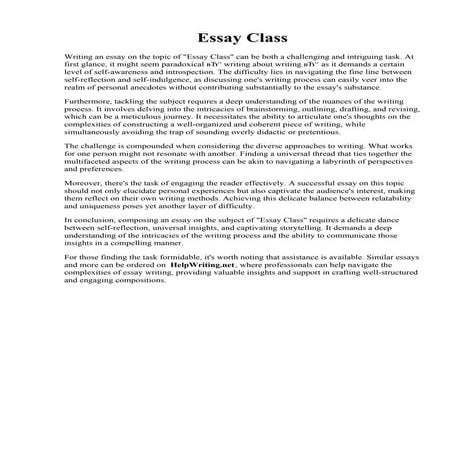 write an essay on the structure of a paragraph