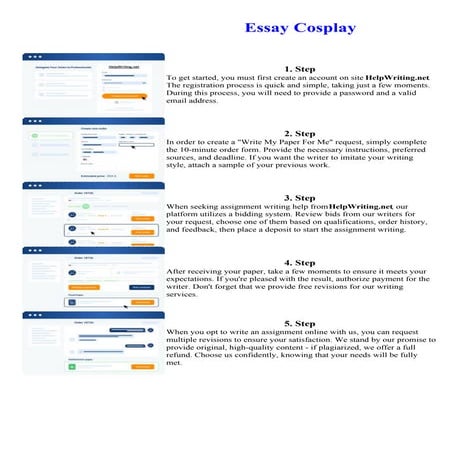 Essay Cosplay. Online assignment writing service.