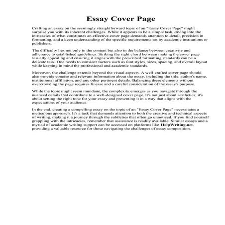 Essay Cover Page. 003 Essay Example Coversheet Cover Sheet Examples Of  Thats...