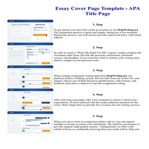 Essay Cover Page Template - APA Title Page