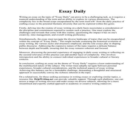 Essay Daily. Newspaper essay - GCSE Media Studies - Marked by Teachers.com