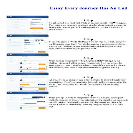 Essay Every Journey Has An End. Online assignment writing service.