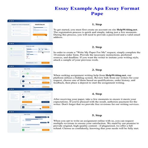 Essay Example Apa Essay Format Pape. Online assignment writing service.