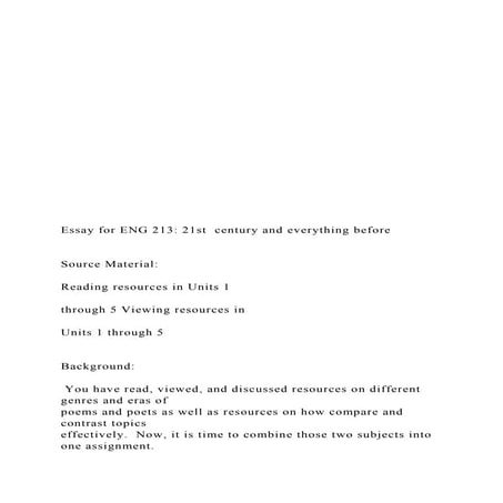 Essay for ENG 213 21st century and e.docx