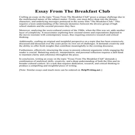 Essay From The Breakfast Club.pdf