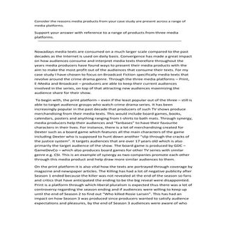 AS Media Studies - Case Study Example