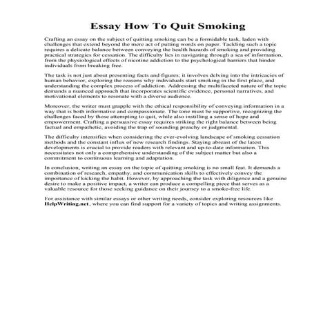 Essay How To Quit Smoking.pdf