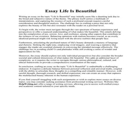 Essay Life Is Beautiful.pdf