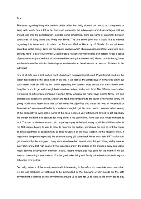 College essays about family image