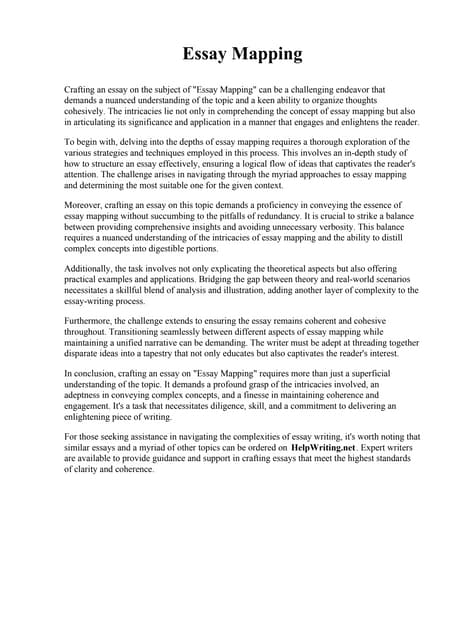 Mind Map Essay Pdf