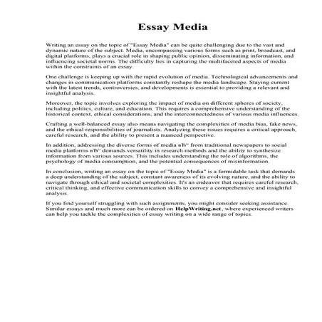 Essay Media. Florida National University