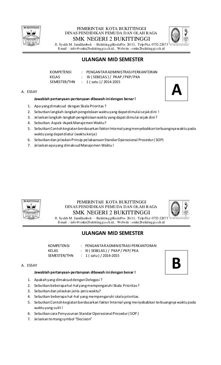 Essay Mid Peng Adp Kls Xi Tp 2014 2015