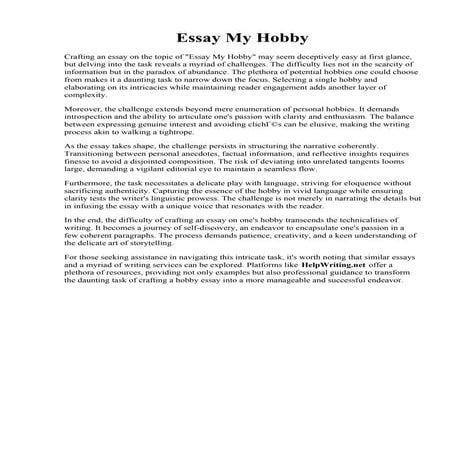 Essay My Hobby. 10 Lines on My Hobby//My Hobby Essay//My HobbyGardening//Essa...