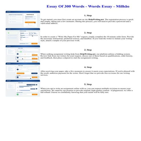 Essay Of 300 Words - Words Essay - Milho