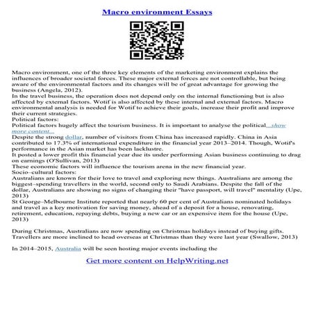 Essay Of Environment