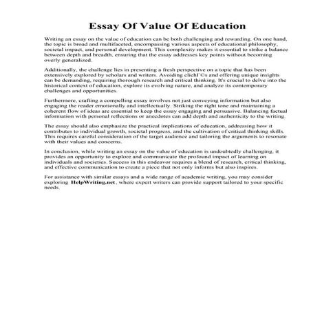 Essay Of Value Of Education.pdf