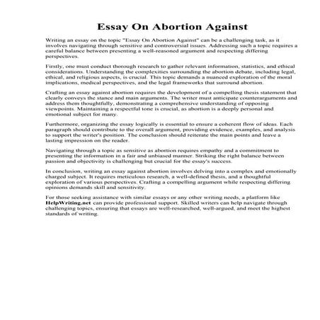 Essay On Abortion Against.pdf