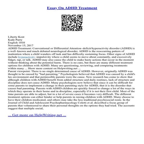 ADHD in Adolescence | PPTX